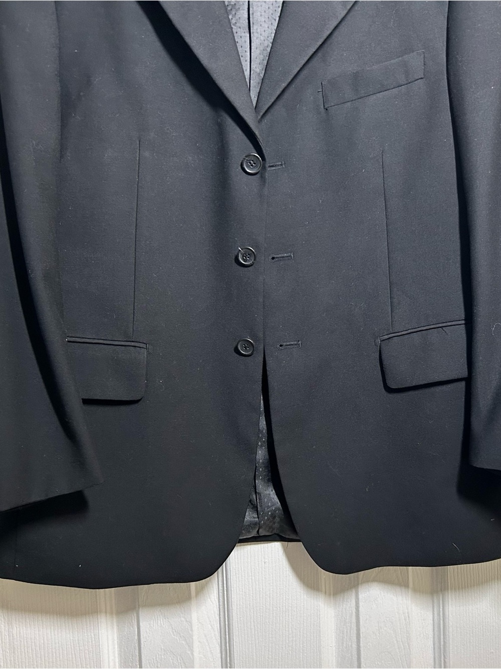 Vinci Black 3 Button Blazer Sport Coat Men’s Formal Suit Jacket Classic Tailored - Picture 10 of 16